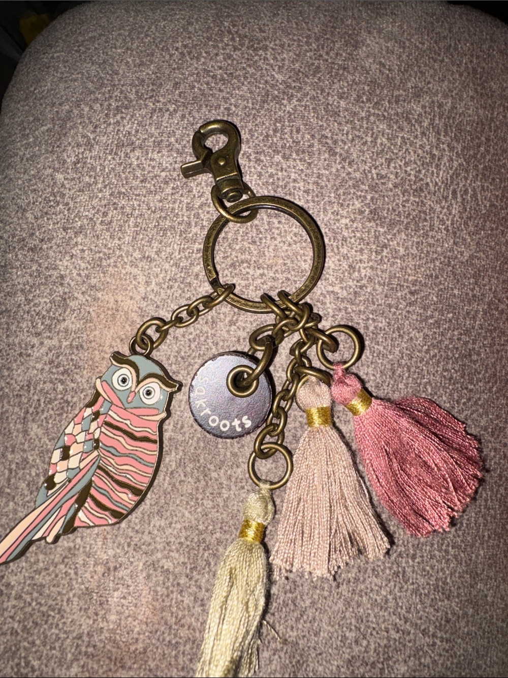 Sakroots Owl keychain or purse charm
